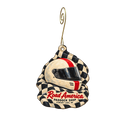 Road America Paddock Shop — Store identity custom wood ornament OC1835, photographic gold spiral hook
