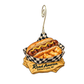 Road America Paddock Shop — Local inspiration custom wood ornament OC1837, photographic gold spiral hook