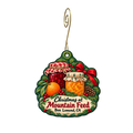 Mountain Feed and Farm Supply — Christmas custom wood ornament OC1842, photographic gold spiral hook