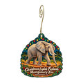 Montgomery Zoo — Christmas custom wood ornament OC1848, photographic gold spiral hook