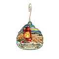 Flint Hills Discovery Center — Christmas custom wood ornament OC1854, photographic gold spiral hook