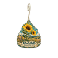 Flint Hills Discovery Center — Local inspiration custom wood ornament OC1855, photographic gold spiral hook