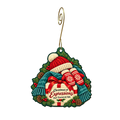 Expressions Apparel — Christmas custom wood ornament OC1857, photographic gold spiral hook