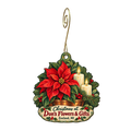Don's Flowers & Gifts — Christmas custom wood ornament OC1863, photographic gold spiral hook