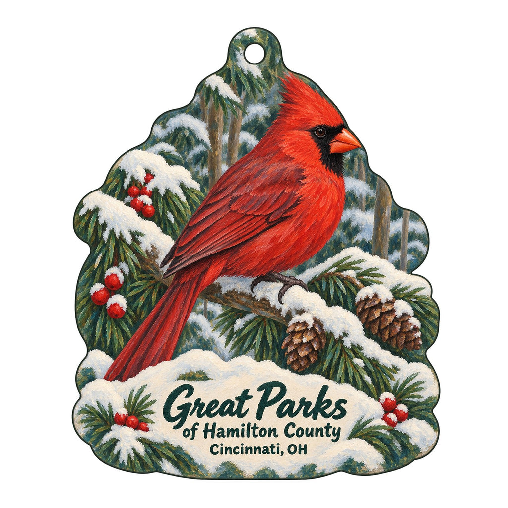 Great Parks of Hamilton County Christmas custom wood ornament OC186 on white
