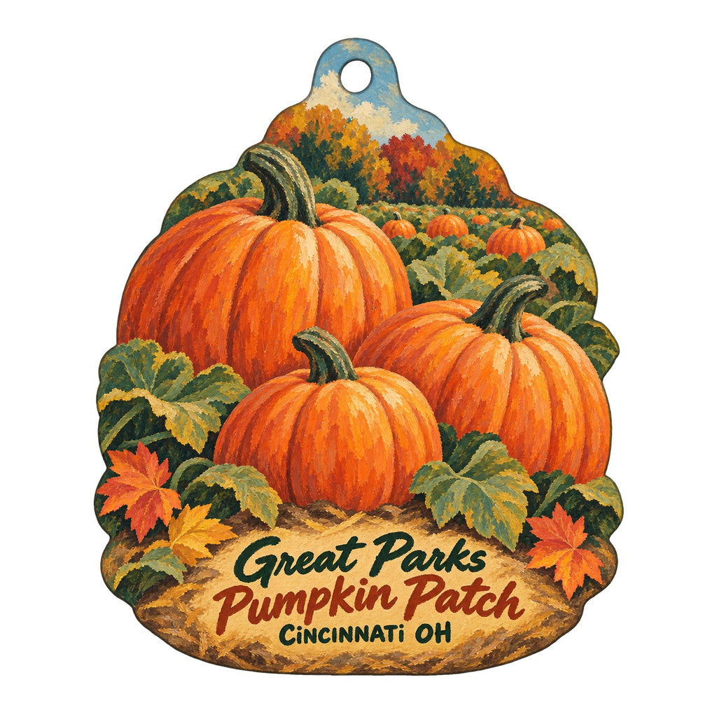 Great Parks of Hamilton County Town Icon custom wood ornament OC187 on white