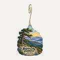 Bryson City Outdoors Logo custom wood ornament OC188 hanging on hook