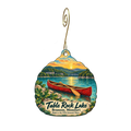 Made in the USA General Store — Local inspiration custom wood ornament OC1900, photographic gold spiral hook