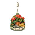 Webb Nursery & Garden Center — Store identity custom wood ornament OC1904, photographic gold spiral hook