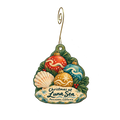 Luna Sea — Christmas custom wood ornament OC1908, photographic gold spiral hook