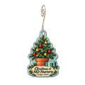 MD Nursery and Landscaping — Christmas custom wood ornament OC1929, photographic gold spiral hook