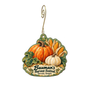 Bauman's Farm and Garden — Local inspiration custom wood ornament OC1945, photographic gold spiral hook