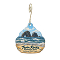 Flamingo Jim's Gifts — Local inspiration custom wood ornament OC1948, photographic gold spiral hook