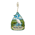 Barefoot General Store — Local inspiration custom wood ornament OC1954, photographic gold spiral hook