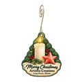 Artistic Creations of Long Grove — Christmas custom wood ornament OC1965, photographic gold spiral hook