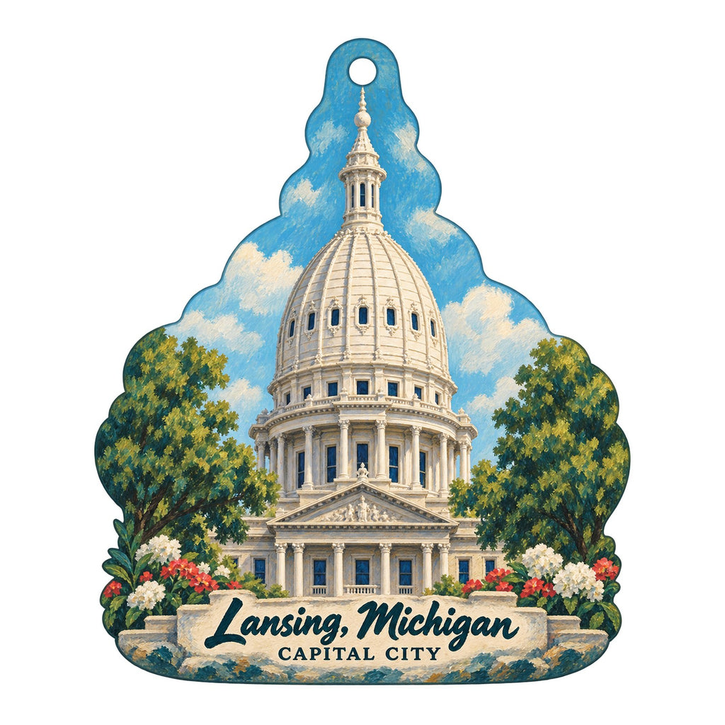 Horrocks Farm Market Town Icon custom wood ornament OC196 on white