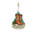 Zion Mountain Ranch — Christmas custom wood ornament OC1977, photographic gold spiral hook