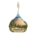 Zion Mountain Ranch — Local inspiration custom wood ornament OC1978, photographic gold spiral hook