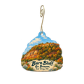 Go Brazen — Local inspiration custom wood ornament OC1981, photographic gold spiral hook