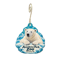 Assiniboine Park Zoo — Store identity custom wood ornament OC1985, photographic gold spiral hook