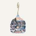 Newport Avenue Market Christmas custom wood ornament OC198 hanging on hook