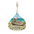 Seacrest Resort — Local inspiration custom wood ornament OC1996, photographic gold spiral hook