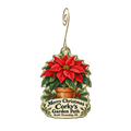 Corky's Garden Path — Christmas custom wood ornament OC1998, photographic gold spiral hook