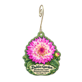 The Garden Store at Mendocino Coast Botanical Garden — Local inspiration custom wood ornament OC2002, photographic gold spiral hook