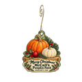 McCall's Pumpkin Patch — Christmas custom wood ornament OC2004, photographic gold spiral hook