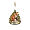 Nebraska Wildlife Rehab — Store identity custom wood ornament OC2024, photographic gold spiral hook