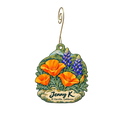 Jenny K — Local inspiration custom wood ornament OC2029, photographic gold spiral hook