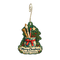 Streamline Publishing — Christmas custom wood ornament OC2031, photographic gold spiral hook