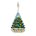 The Museum of Art and Light — Christmas custom wood ornament OC2034, photographic gold spiral hook
