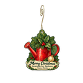 Jacaranda Ace Hardware — Christmas custom wood ornament OC2037, photographic gold spiral hook