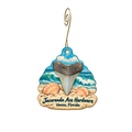 Jacaranda Ace Hardware — Local inspiration custom wood ornament OC2038, photographic gold spiral hook