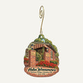 Helen Winnemore's Logo custom wood ornament OC203 hanging on hook