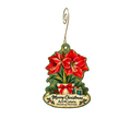 Art*Cetera — Christmas custom wood ornament OC2040, photographic gold spiral hook