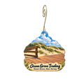 Ocean Grove Trading — Local inspiration custom wood ornament OC2047, photographic gold spiral hook