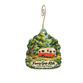 Fancy Gap / Blue Ridge Parkway — Store identity custom wood ornament OC2048, photographic gold spiral hook