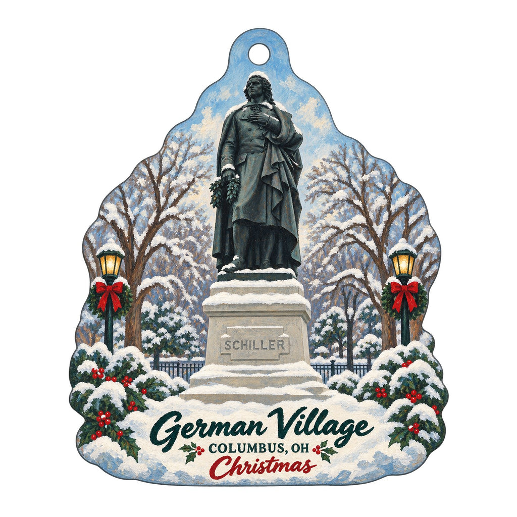Helen Winnemore's Christmas custom wood ornament OC204 on white