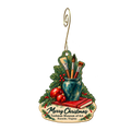 Taubman Museum of Art — Christmas custom wood ornament OC2073, photographic gold spiral hook