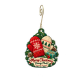 Fancy That! — Christmas custom wood ornament OC2079, photographic gold spiral hook