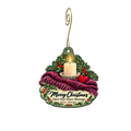 Open Your Heart Massage — Christmas custom wood ornament OC2091, photographic gold spiral hook