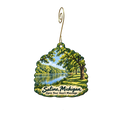 Open Your Heart Massage — Local inspiration custom wood ornament OC2092, photographic gold spiral hook