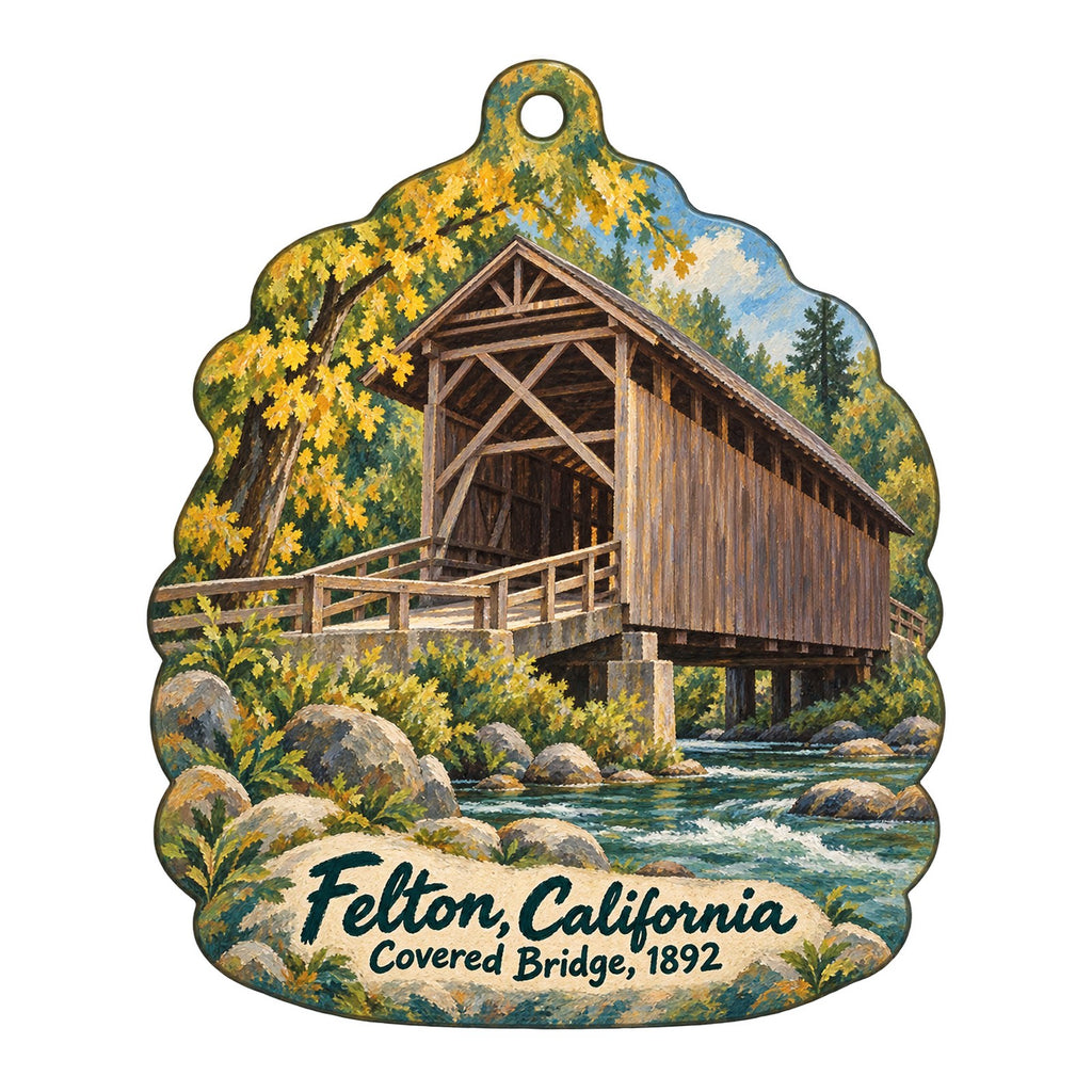 Mountain Parks Foundation Town Icon custom wood ornament OC211 on white