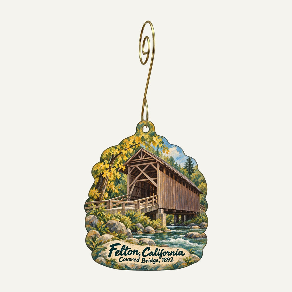 Mountain Parks Foundation Town Icon custom wood ornament OC211 hanging on hook