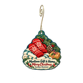 Montana Gift & Home — Christmas custom wood ornament OC2124, photographic gold spiral hook