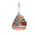 Furniture Lounge — Christmas custom wood ornament OC2127, photographic gold spiral hook