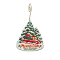 Marketplace Gifts #6 — Christmas custom wood ornament OC2130, photographic gold spiral hook