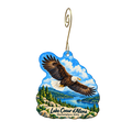 Marketplace Gifts #6 — Local inspiration custom wood ornament OC2131, photographic gold spiral hook